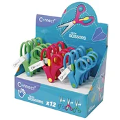 Škarje šolske 13 cm oble s merilom Connect sortirano