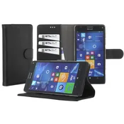 StilGut Talis preklopna torbica za Microsoft Lumia 950 XL – črna s funkcijo stojala