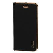 Havana Premium preklopna torbica Samsung Galaxy S22 Ultra 5G - črna z zlatim robom