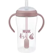 NUK Perfect Match Bear steklenička s slamico 8m+ 260 ml