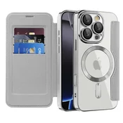 Etui SmartMag Book z Magsafe tehnologijo in RFID denarnico za iPhone 16 Pro Max - gray