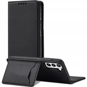Hurtel Magnet Card ovitek za Samsung Galaxy S22+, etui, denarnica in stojalo, črn