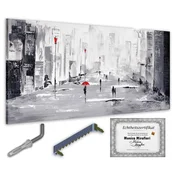 shumee Monica Mirafiori I 100 % ROČNO POSLIKANA I Slika Dežuje I 140x70cm | Ročno poslikana slika | Akrilna slika | Zelo velika akrilna slika I Moderna umetnost I Umetniške slike