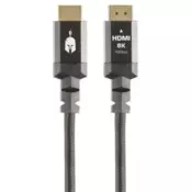 HDMI Cable Spartan Gear 2.1 8K 1.5m - Aluminum with gold plated plugs