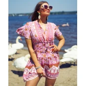 Resti Summer pink womens short dress