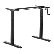 Sit-Stand Desk Frame - ročni - 70 kg - črn