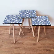 Hanah Home Set klub stocica 3Shp151, 3 komada, Šarena