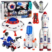 Velik set vesoljskih raket, UFO-jev, roverjev in plovil, 8 kosov.
