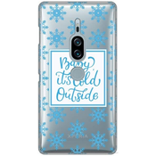 Ovitek Print za Sony Xperia XZ Premium My Print Cover, Cold outside, siva in roza