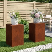 vidaXL Stojalo za rastline 2 pcs Rjav 40 x 40 x 60 cm