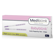 test nosečnosti Mediblink Babyblink lističi 2x M150 - 1+1 GRATIS