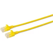 Omrežni kabel UTP CAT6 0.15M rumen slim brez oklopa, PVC, 4x2xAWG 30/7 CU, OD :
