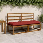 vidaXL Blazina za klop VIANEN 100% poliester Rdeča 170 x 60 x 12 cm