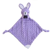 Zajček babyted, uspavalček, grizalo, ropotuljica pliš 25x25cm