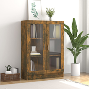 vidaXL Vitrina dimljeni hrast 82,5x30,5x115 cm konstruiran les