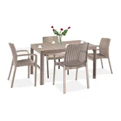 Set vrtnega pohištva Balion 4+1 v barvi cappuccino