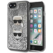 Karl Lagerfeld iPhone 7/8 /SE 2020 Hardcase Silver Glitter KarlChoupette (KLHCI8KCGLSL)