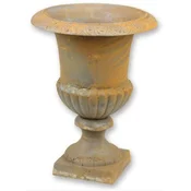 Casa Padrino baroque garden decorative flowerpot rust H. 43 cm - Magnificent plant pot in baroque style - Baroque garden & terrace decoration accessories