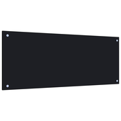vidaXL Kuhinjska zaščitna obloga črna 100x40 cm kaljeno steklo