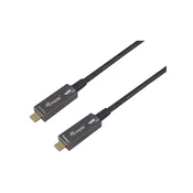 Aktivni optični kabel Equip USB-C v USB-C, 10m, 4K/60Hz, Video+Podatki+PD