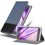Cadorabo CADORABO Ohišje, združljiv s Samsungom v temno modri barvi - zaščitni pokrov z magnetnim zapiranjem, stoječo funkcijo in režo za kartico, (20566622)