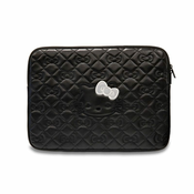 HELLO KITTY Hello Kitty Zip PU prešita torbica s pentljami - 13 / 14 torbica za prenosnik (črna)