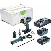 FESTOOL Akumulatorski vrtalnik QUADRIVE TDC 18/4 5,2/4,0 I-Plus