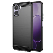 AVIZAR Ovitek za Oppo A6x Učinek Karbona Mehka Zaščita proti Udarcem, Črna, (5000274576)