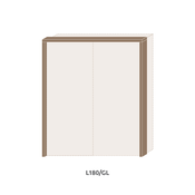JELA RAM ZA KLIZNI PLAKAR L181/GL - kolekcija Gala - Pacifik orah - 185x2.5x17.3 cm