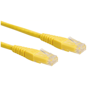 ROLINE Roline 21.15.0925 RJ45 omrežni kabel\, Patch kabel CAT 6 U/UTP 1.50 m rumena 1 kos, (20420544)