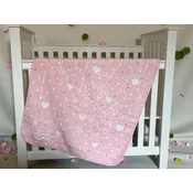 Viktorija Bebi cebe Emboss - 100x120cm Family Pink