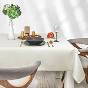 shumee Cozy Home & Living Ecru prt 140 cm okrogel, klasični prti - eleganten, odporen na vodo in madeže, enostaven za čiščenje