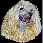 shumee Kitajski čopasti pes - našitek v obliki psa, vezeni našitek, edinstvena dekoracija nahrbtnika znamke Art-Dog