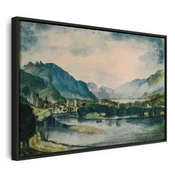Slika - Albrecht Dürer – View of Trento from the North 120x80 U crnom drvenom okviru
