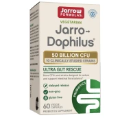 Jarrow Formulas Jarrow-Dophilus Ultra Gut Rescue, probiotiki, 50 milijard, 10 sevov, 60 vegetarijanskih kapsul