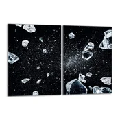 shumee Steklena zaščitna plošča za štedilnik 2x40x52 Ice