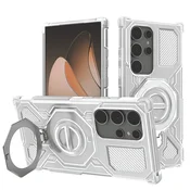 Hibridna maska Carbon Shield Pro za Samsung Galaxy S24 Ultra - white transparent