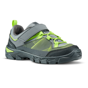 Cipele za planinarenje s cicak-trakom MH120 LOW 28 - 34 - sivo-zelene