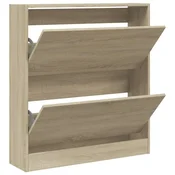 Vidaxl Omarica za čevlje sonoma hrast 80x21x87,5 cm inženirski les
