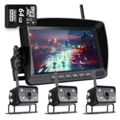 shumee Brezžični komplet za vzvratno vožnjo IPS, 3 kamere, FHD 64 GB