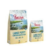 12 kg + 2 kg gratis! 14 kg Purizon  - Large Puppy piščanec in riba - brez žit