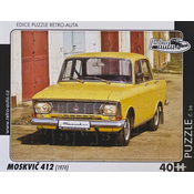 RETRO-AUTA Puzzle št. 36 Moskvič 412 (1974) 40 kosov