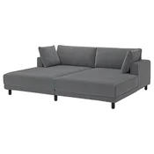 UPPAKRA Modularna sofa trosed, s lenjivcima/Johanneshov tamnosiva
