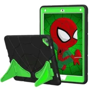 Nikcorp Zaščitni silikonski ovitek za iPad 5/6 9,7 s stojalom in prostorom za pisalo, odporen na udarce, črn