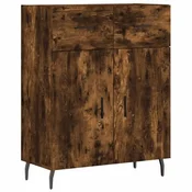 Vidaxl Komoda dimljeni hrast 69,5x34x90 cm inženirski les