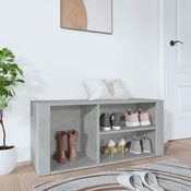 Ormaric za cipele boja betona 100x35x45 cm konstruirano drvo