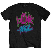 Blink-182 Neon Logo Black M Majica