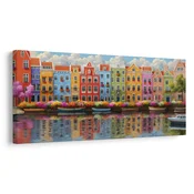 Slika pisana arhitektura mesta - 80x40