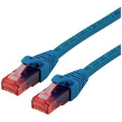 ROLINE Roline 21.15.2944 RJ45 omrežni kabel\, Patch kabel CAT 6 U/UTP 0.30 m modra 1 kos, (20420594)