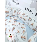 Bubamara037 Set za krevetac sa ogradicom od jastuka, Beli